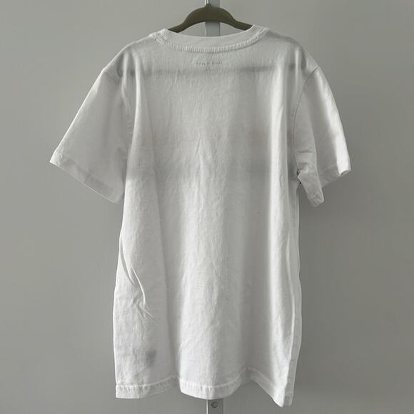 JANIE & JACK white short sleeve t-shirt red blue stripe size 8 - Picture 5 of 7